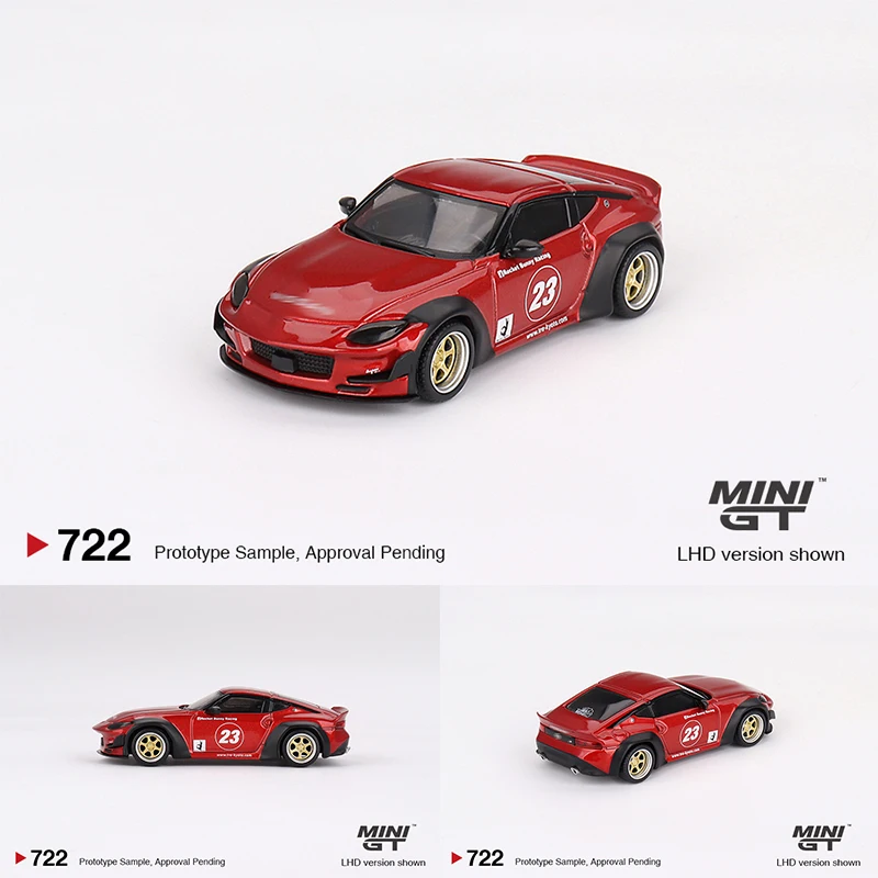 MINIGT 722 In Stock 1:64 Pandem Z Passion Red Diecast Diorama Car Model Collection Miniature Carros Toys