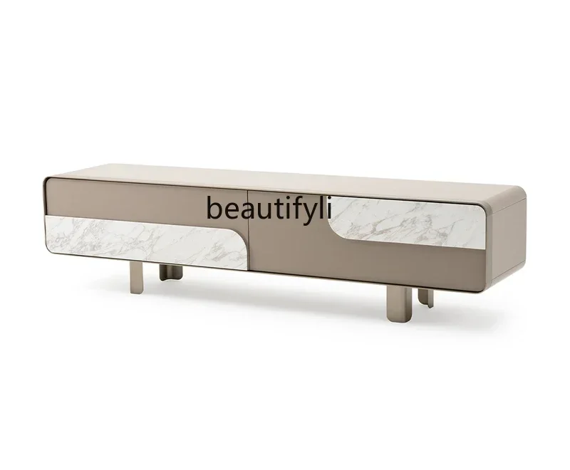 TTT Simple modern living room home solid wood light luxury, bedroom coffee table TV cabinet combination