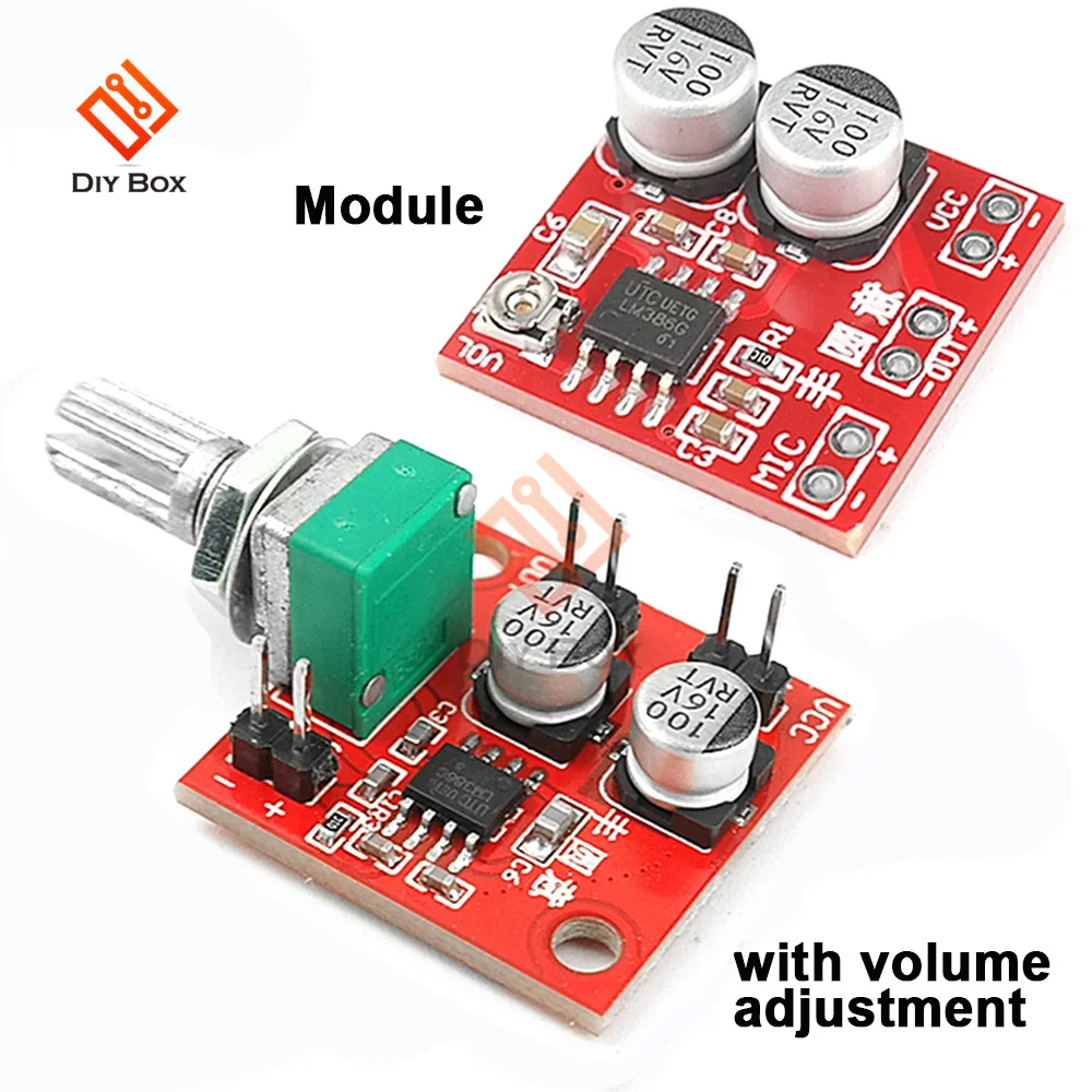 DC4-12V LM386 Electret Microphone Amplifier Microphone Pickup Module Can Drive Earphones And Small Power Speakers