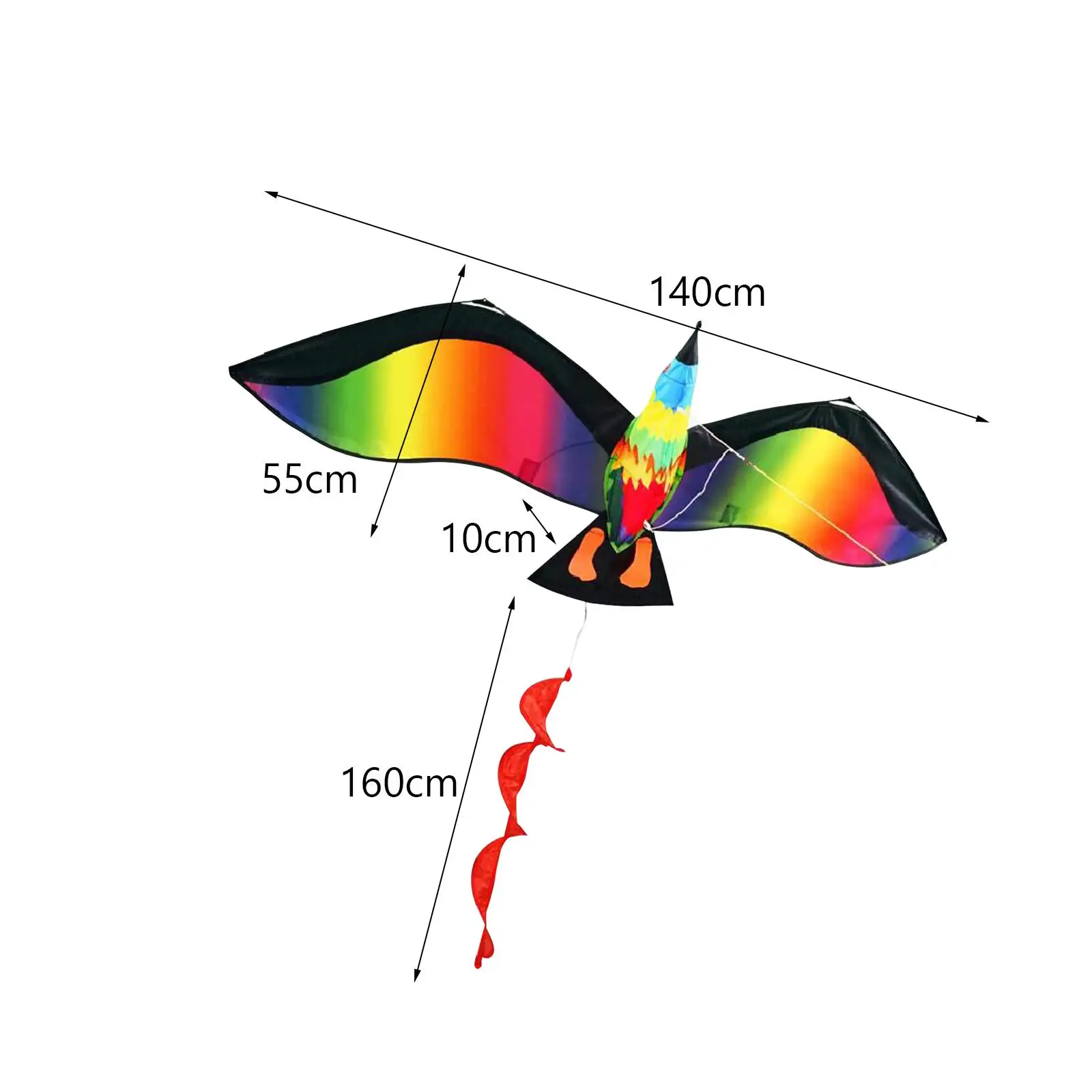 Aquilone 3D per uccelli, aquiloni animali facili da volare con coda a vento aquiloni volanti giocattoli per giochi di viaggi in famiglia principianti ottimo regalo