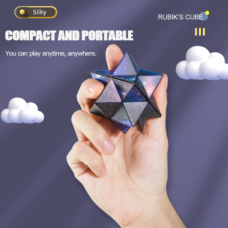 Kids Magic Cube Game Shape Shifting Box Geometric Changeable 3D Decompression Hand Flip Puzzle Thinking Training Anti-stress Cub