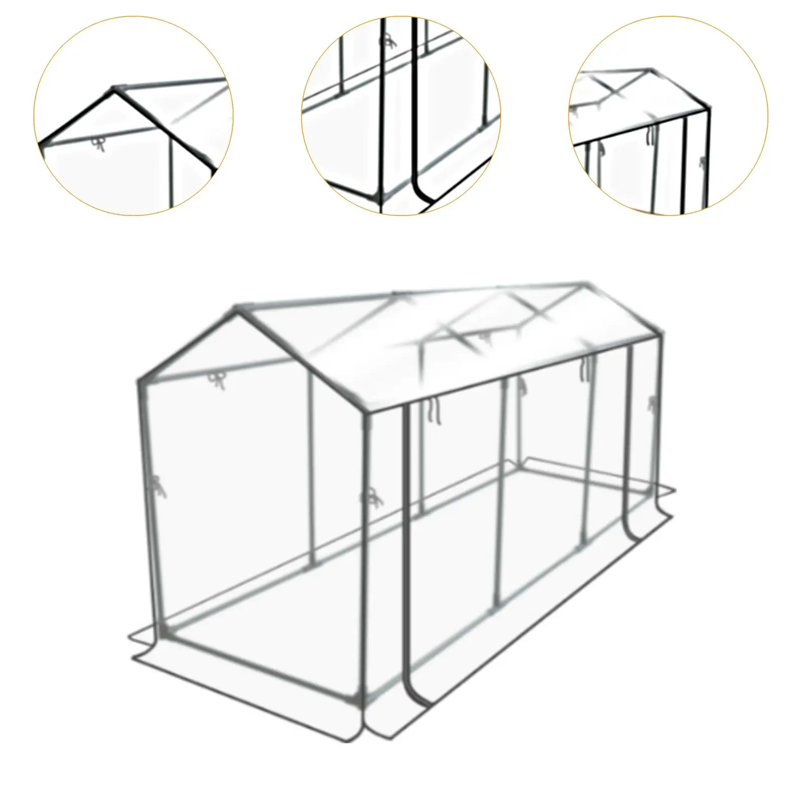 Mini Greenhouse Garden Nursery Plant Cover Portable Green House Kit Clear Tent for Plants Outside Backyard Vegetables Flowers