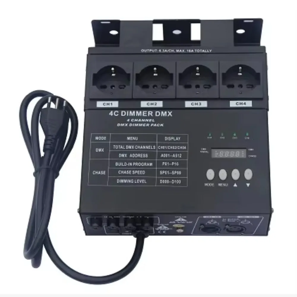 High Quality LED Controller Digital 4 Channel DMX Dimmer Pack for Stage
