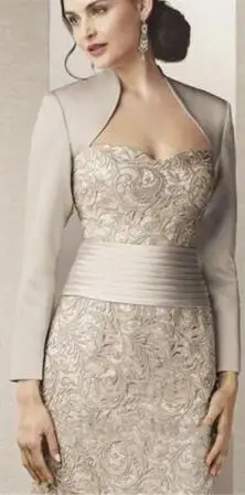 2022 novo à venda elegante marrom appliqued rendas plissfull mangas mãe dos vestidos de noiva querida vestidos de festa casamento