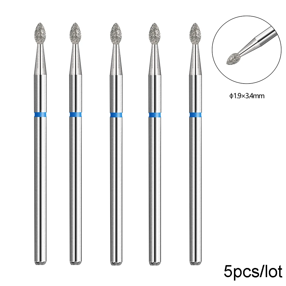 BNG 5PCS Fräser für Maniküre Diamant Nagelbohrer Set Fräsen Diamant Bit Fräser Nagelbits für Nagelbohrmaschine – Detail 5