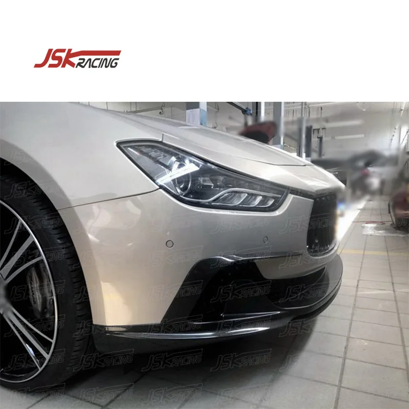 

High Quality Carbon Fiber Front For 2014-2017 Maserati Ghibli Car Bumpers Lip Modified Upgraded Mans Style
