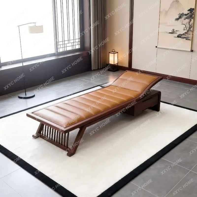 XX Song-style aesthetics black walnut ash wood concubine chair tatami hotel homestay high-end custom leisure lounge chair