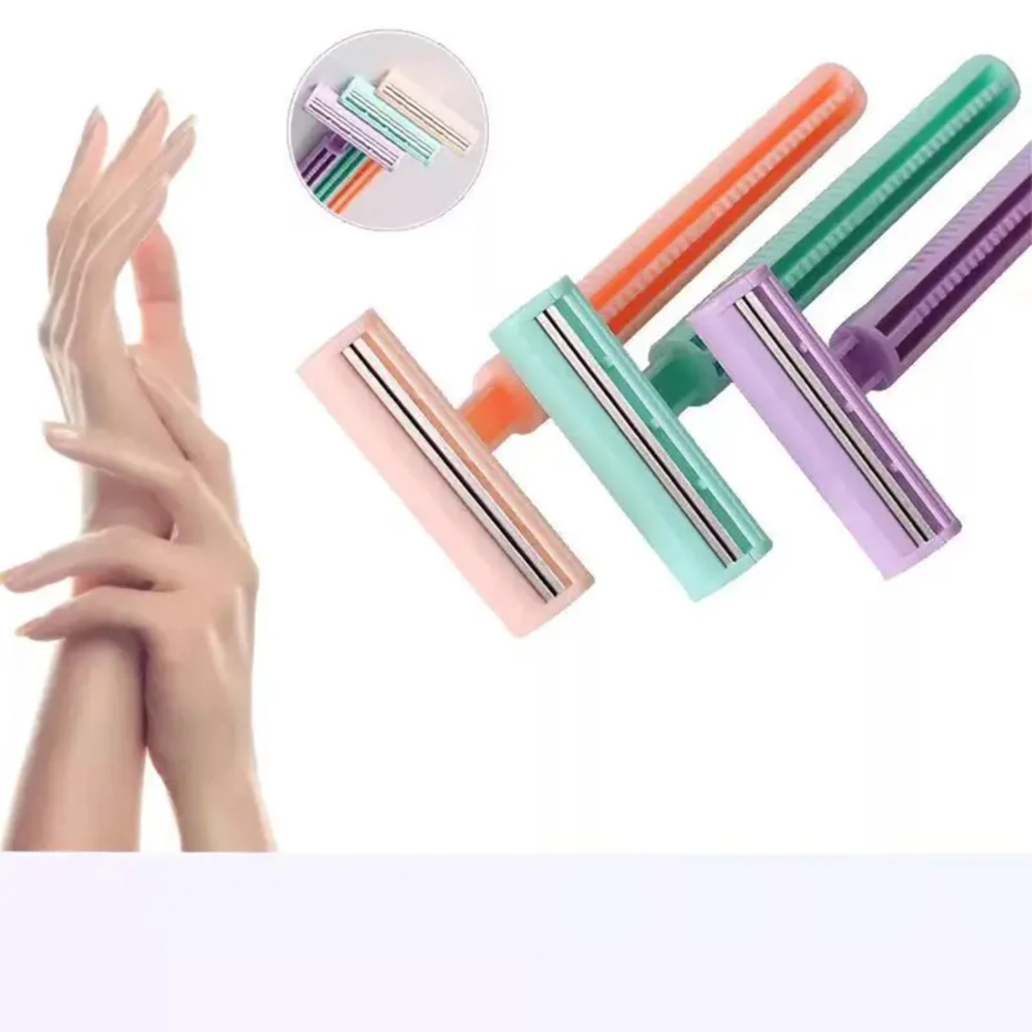 มีดโกนนิรภัยแบบใช้ซ้ําได้เป็นมิตรกับสิ่งแวดล้อมสําหรับผู้หญิงและผู้ชาย - ชุด 3 ชิ้น เหมาะสําหรับการโกนร่างกายและใบหน้า Sha ที่ติดทนนานและยั่งยืน