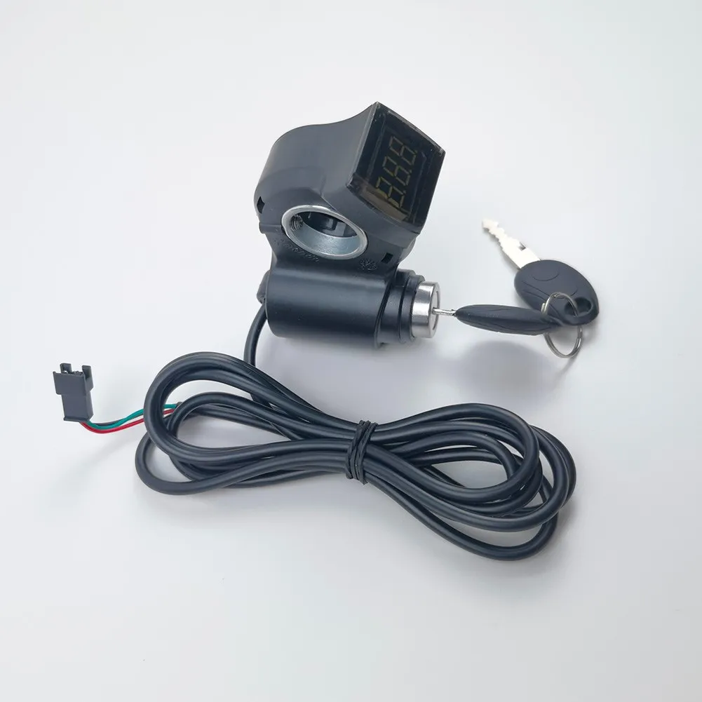 /Black /ABS /Power Switch With Keys Ignition Voltmeter For Kugoo M4 Pro Electric Scooter Start Lock Cylinder Replacement Accesso