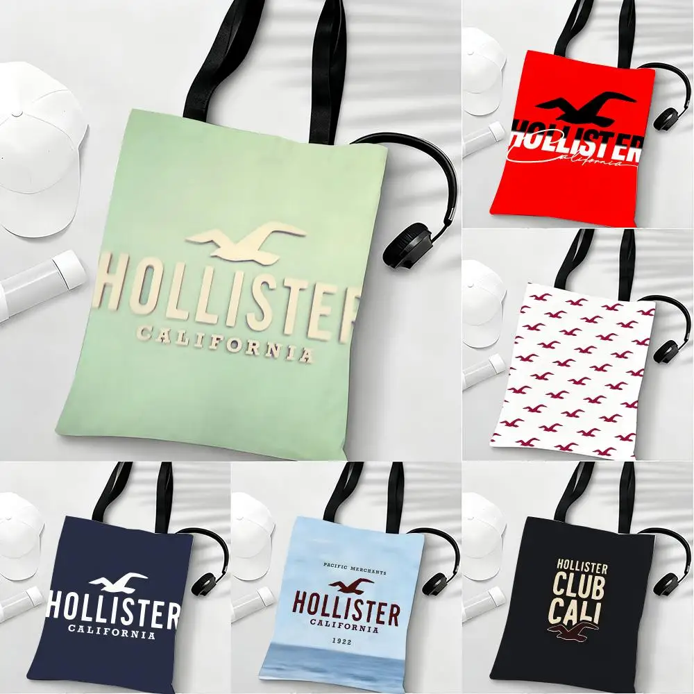Bolsas de Armazenamento Hollister Leves, Ecológicas, Modernas, Multiuso, Grande Capacidade, Tote de Lona