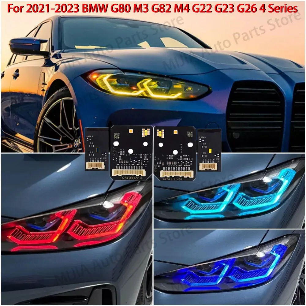 

For 2021-2023 BMW G80 M3 G82 M4 G22 G23 G26 4 Series DRL Multicolor Laser Headlight Daytime Running Light Module 63119851049/50