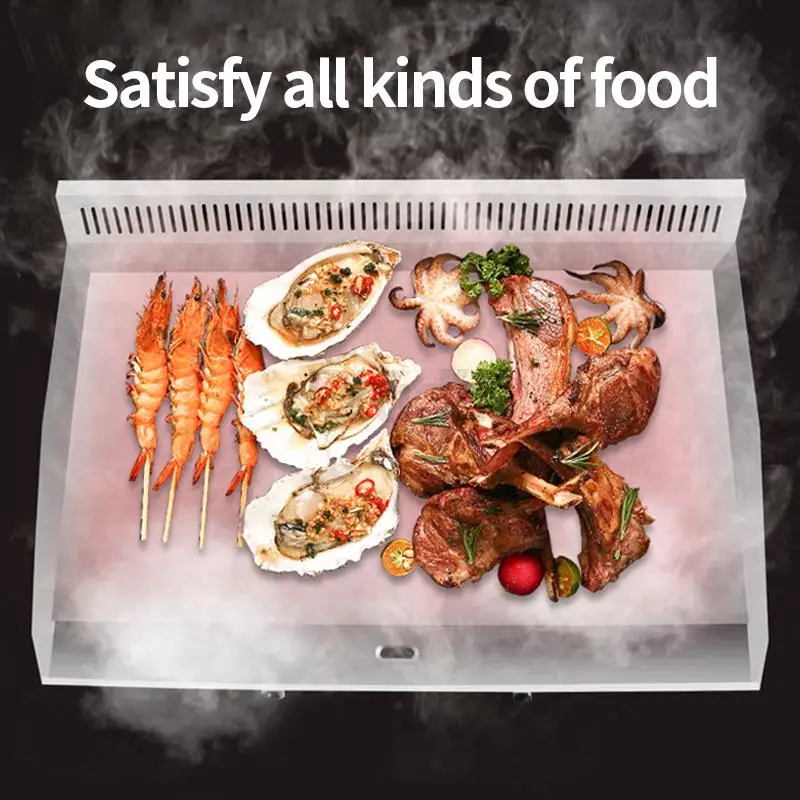 ماكينة صنع الفطائر تعمل بالغاز لوحة شواية الغاز التجارية لمعدات فطيرة البصل الأخضر تيبانياكي ألواح حديد عربة طعام الشارع #5