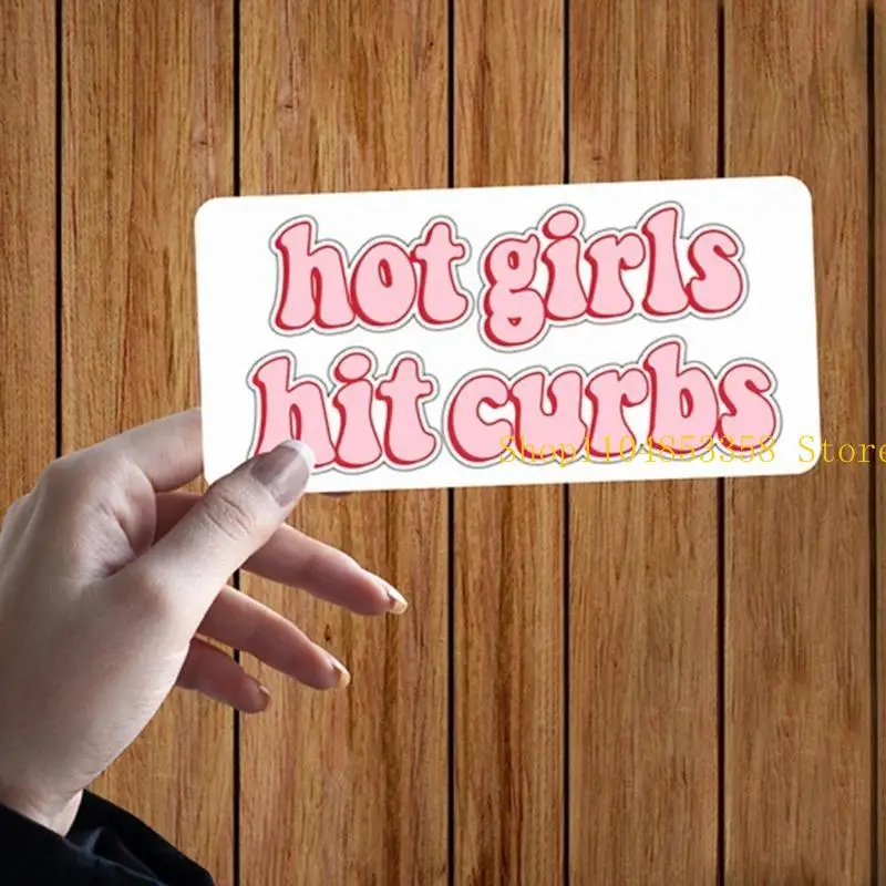 

Car Exterior Decal Car Window Hot Girls Hit Curbs Sticker Decal Car Window Bumper Decors Stickers Decorative Accessories