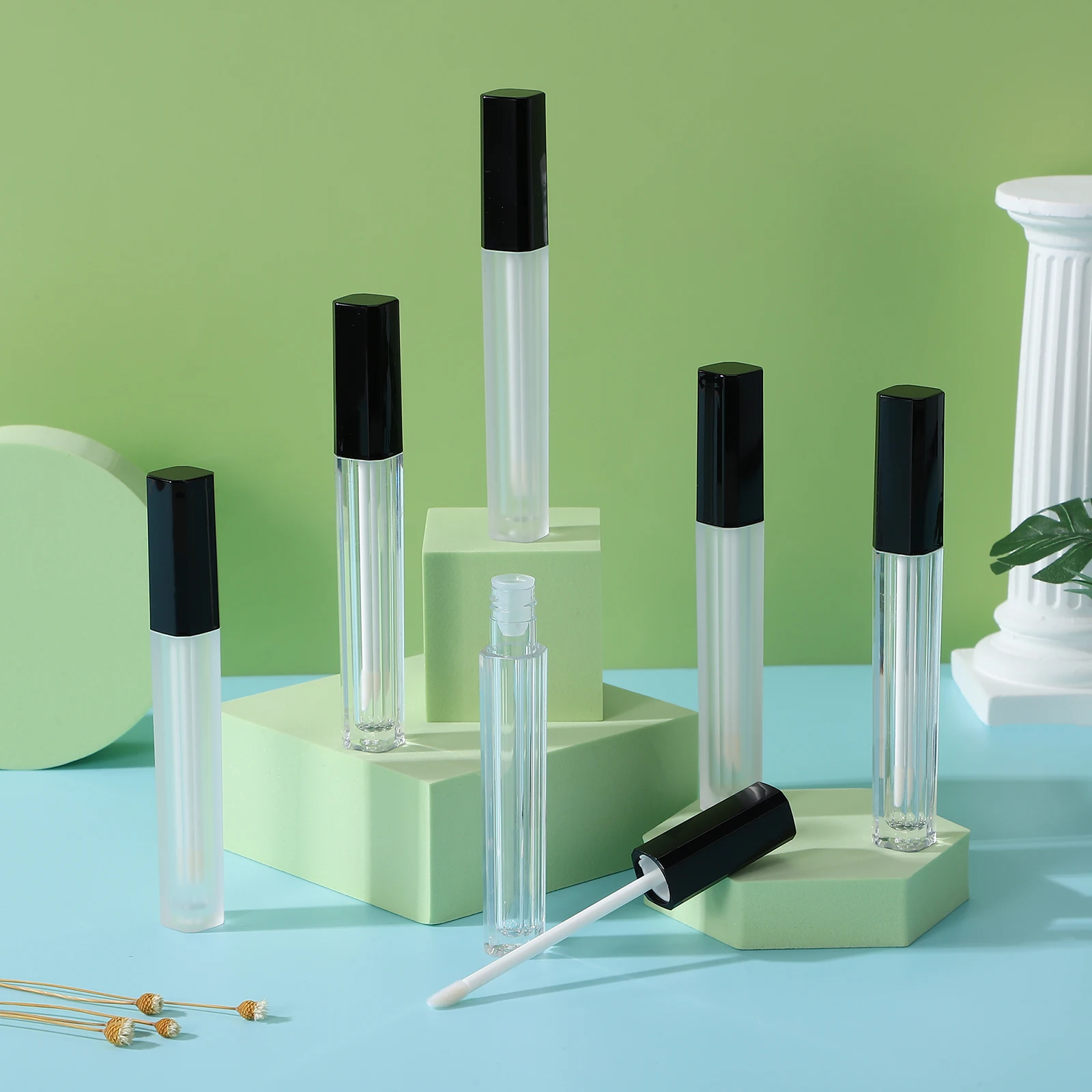 

6Pcs 5Ml Premium Lip Subpackaging Bottles Hygienic Lip Glaze Tubes Durable Lip Gloss Containers Portable Makeup Tubes