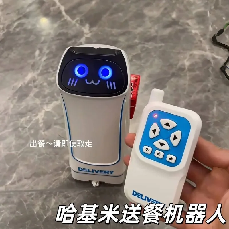 

Радиоуправляемый робот-автомобиль для доставки еды 2,4 ГГц, игрушка-робот на радиоуправлении со светом и музыкой, подарок на день рождения для детей