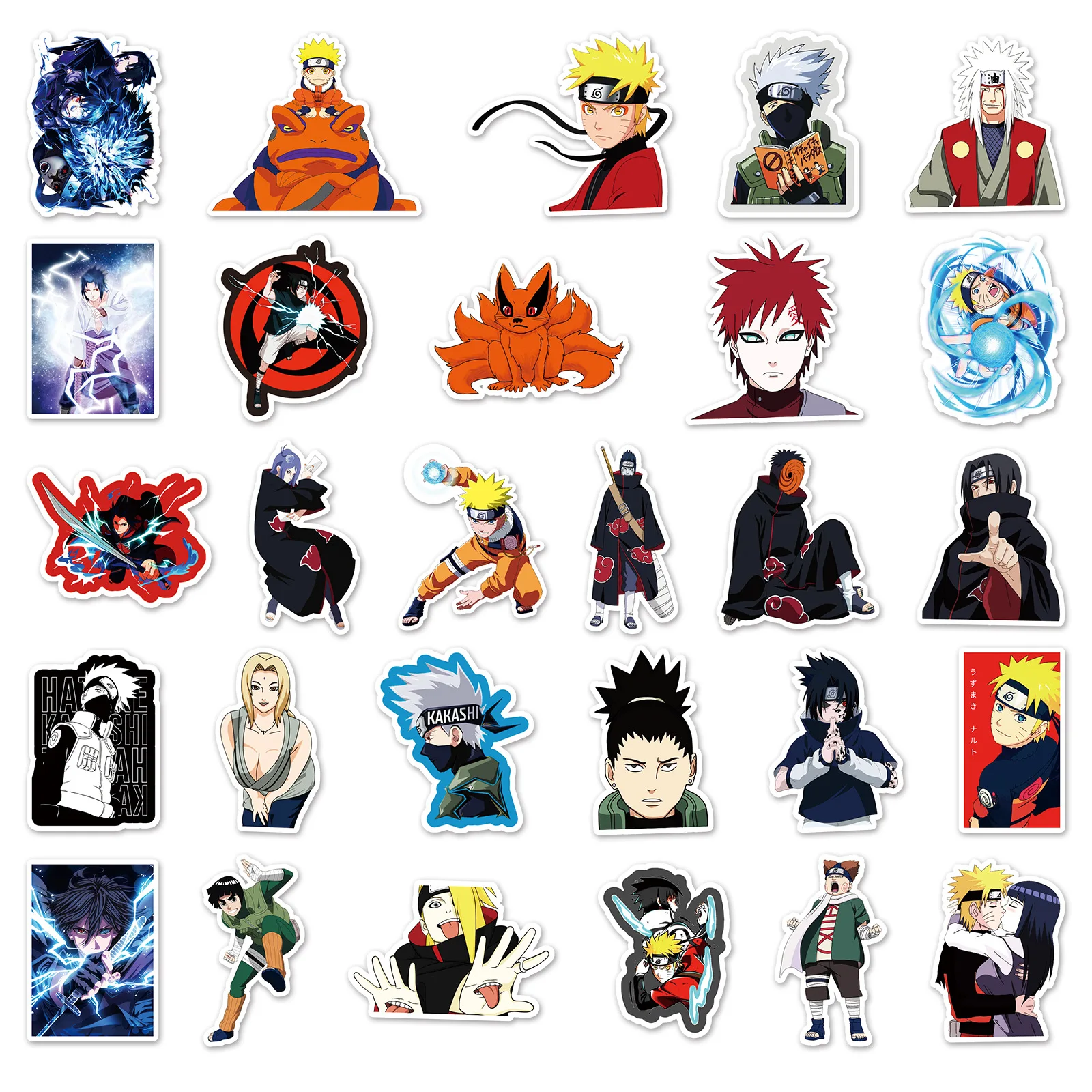 50 pz Naruto shippsuden Sasuke Naruto Kakashi Anime Cartoon Sticker fai da te Graffiti Notebook Skateboard impermeabile Decor giocattoli regalo