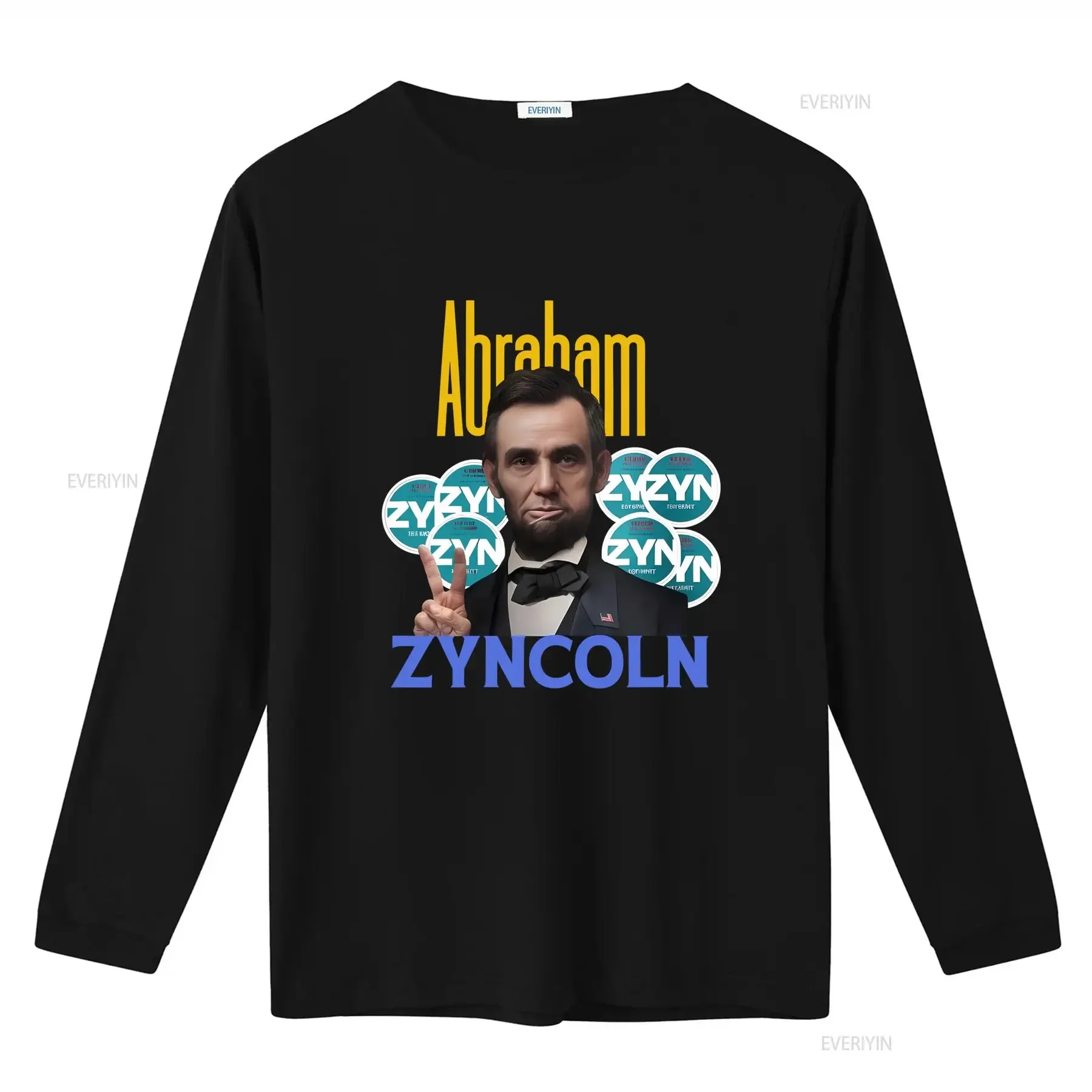 Abraham Zyncoln T Shirt Zyn Parody Meme Funny Hard Hitting Ideal Osama  vintage Washed graphic Versatile streetwear Soft Casual