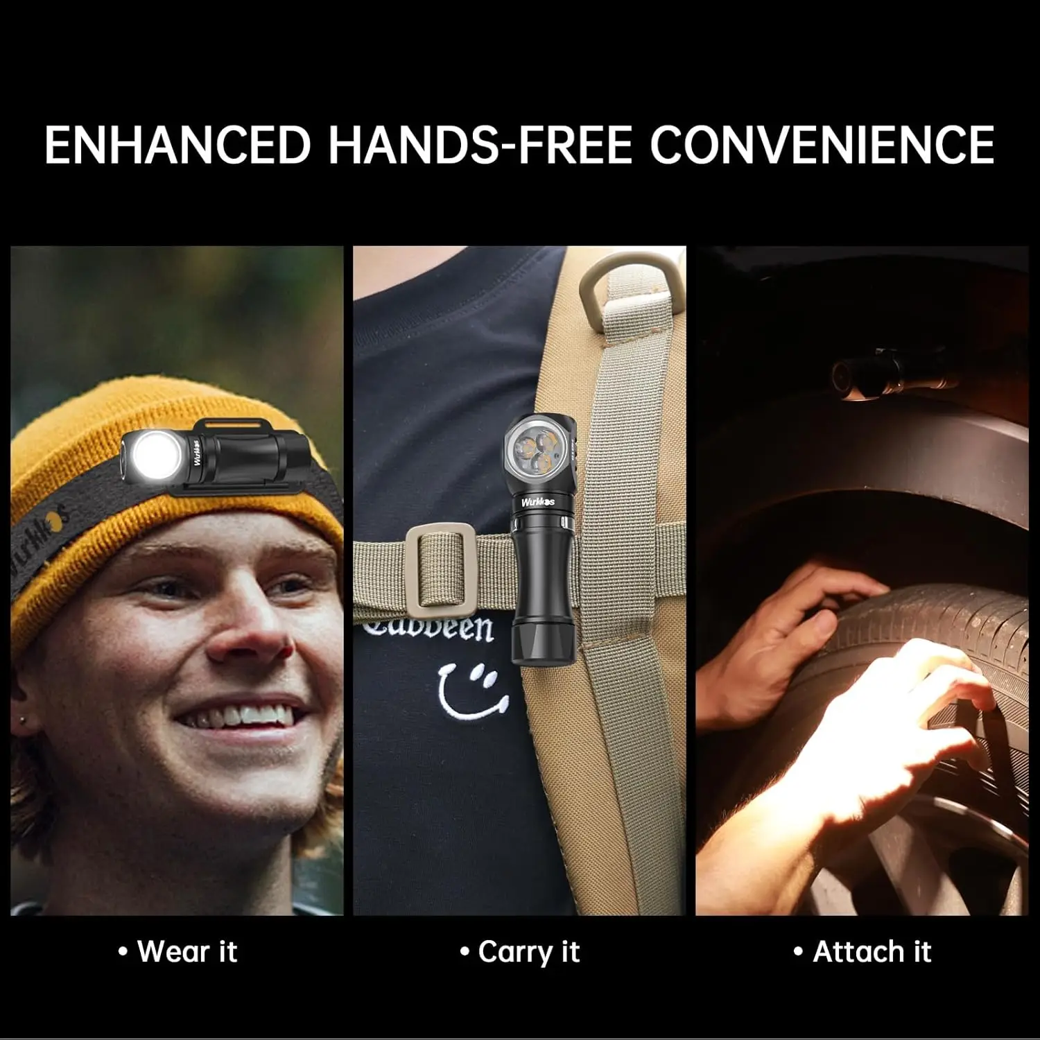 Rechargeable 1200 Lumens Right Angle Flashlight with Magnet, IP68 Waterproof, USB-C Charging for Outdoor Activities