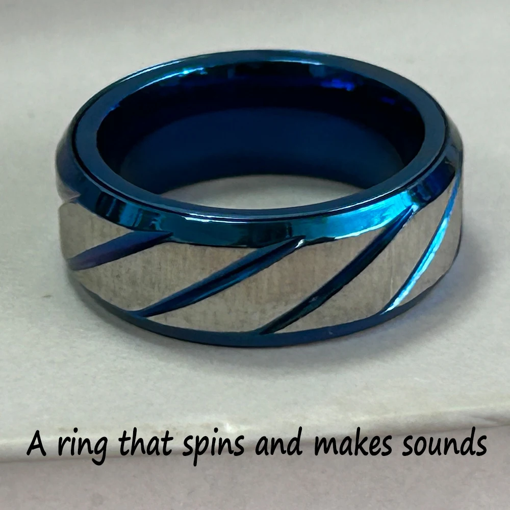 لعبة منزلق طرف الإصبع المعدنية الجديدة ، إكسسوارات الموضة ، حلقة السقاطة ، تخفيف التوتر للبالغين ، ADHD عارضة طرف الإصبع رين #3