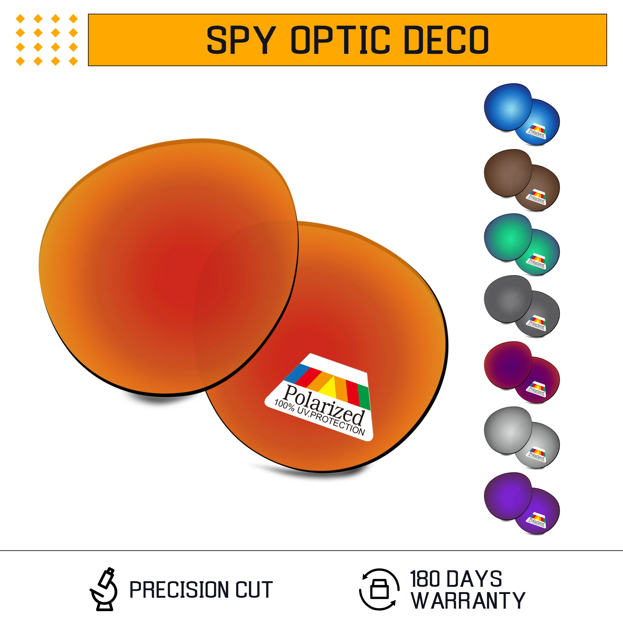 Lenti di ricambio polarizzate Bwake per montatura per occhiali da sole Spy Optic Deco-opzioni Multiple