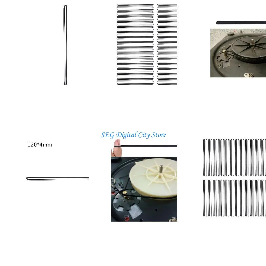 

U75B 500PCS Square Cassette Tape Machine Belt Rubber Belts 4mm Width for Recorder DVDs Drive Turntables