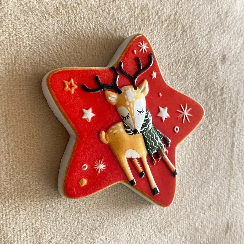1pc, Travel souvenirs around world Home Improvement Items Stars Deer, 3D stereo refrigerator magne