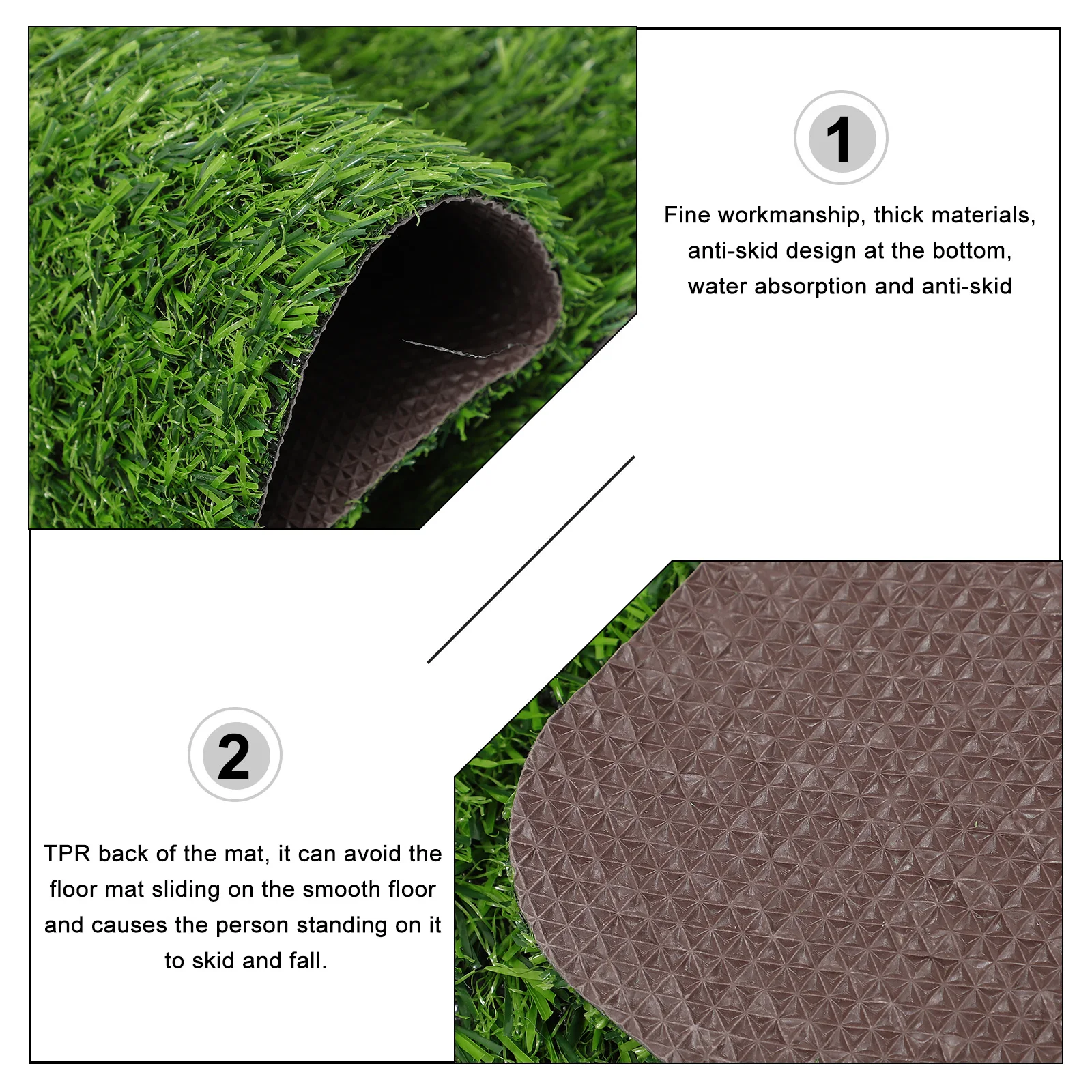 

Door 1Pc Indoor Doormat Non Skid Floor Mat Outdoor Entrance Easy Clean TPR Back Low Suitable Styles