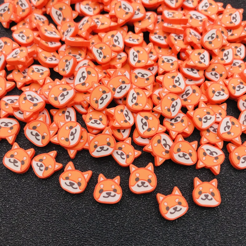 50g/Lot Hot Selling Polymer Clay Miniature Fox Dog Sprinkle, Cute Girl Slice for Crafts Making, Phone Deco, DIY Scrapbooking