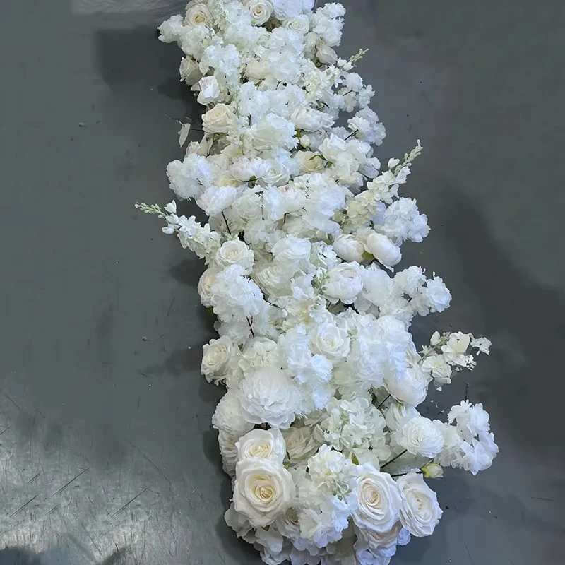 200/50 سنتيمتر الفاخرة روز زهرة اصطناعية صف الزفاف الجدول محور الزهور خلفية جدار أقواس ديكور حفلة الحدث المرحلة الأزهار