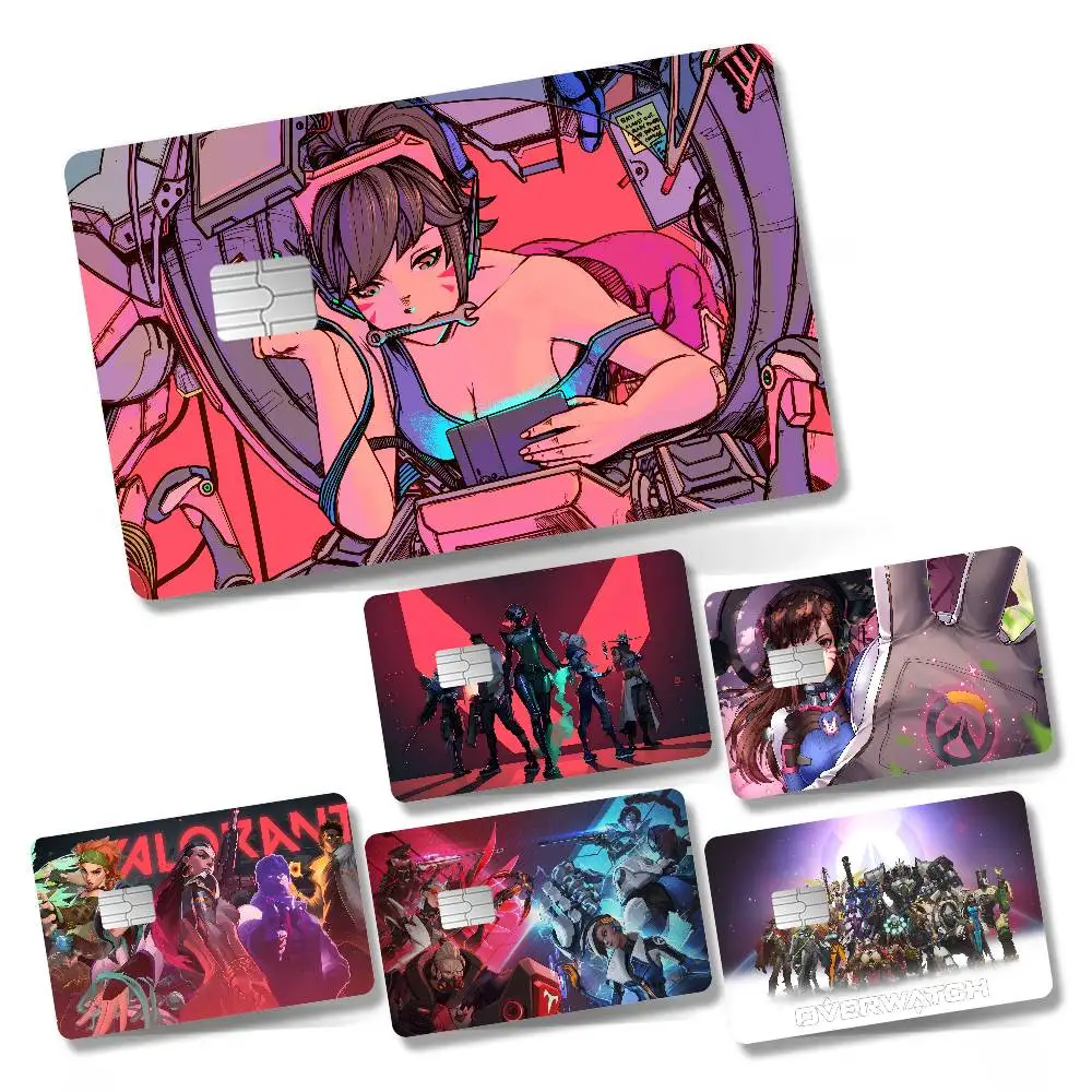 Hot Game O-Overwatch 1 Set Of 4 Pcs Sticker Film Skin Cover Case For Small Large No Chip Debit Credit Card Front Side