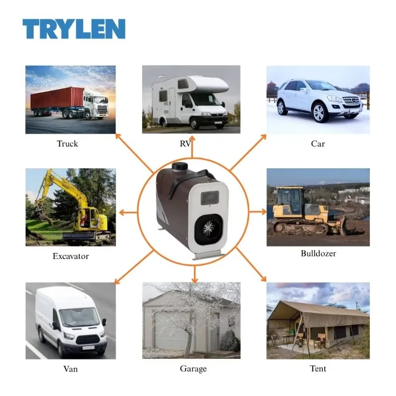 سخان ديزل احترافي بقدرة 5 كيلو وات، سخان ركن متعدد الجهد 12 فولت - 220 فولت مع شهادة أمان للسوقات الدولية ​