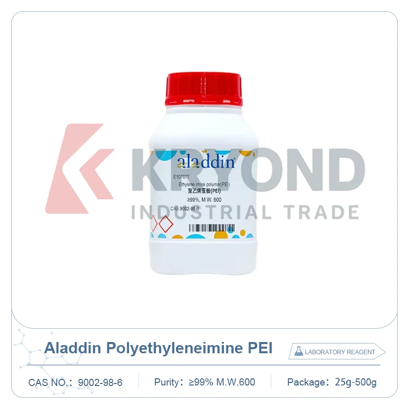 Aladdin E107077 Polyethyleneimine PEI High Purity Lab Chemical Reagent CAS 9002-98-6 MW 600 Research MaterialIndustrial Use 500g