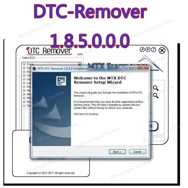 

MTX DTC Remover 1.8.5.0 With Keygen+9 Extra ECU Tuning SW Software ECU Fault Code Remover KESS KTAG FGTECH OBD2