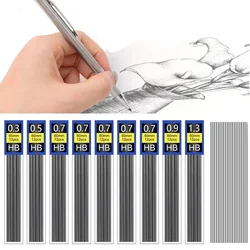 Mechanical Pencil Lead 0.3 0.5 0.7 0.9 1.3 2.0 HB Refill Leads for Plastic Metal Press Automatic Pencil Write Painting Supplies