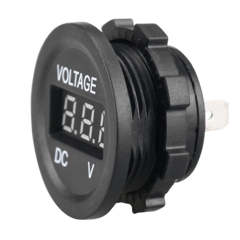 DC5V-30V Runde Wasserdichte Voltmeter Motorboot Motorrad Auto LED Panel Digital Voltmeter Tester Monitor Display Voltmeter