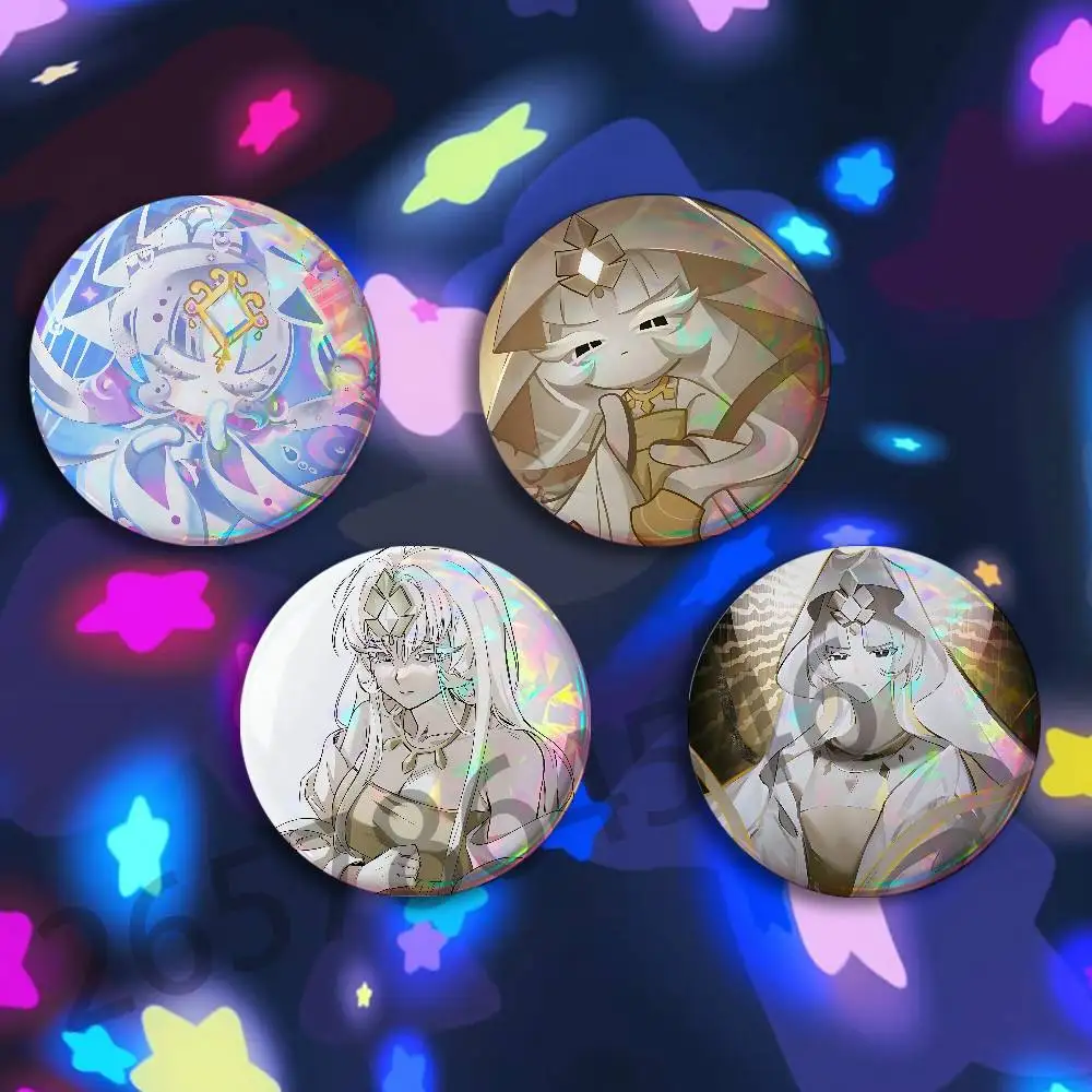 M-Mystic F-Flour Cookie Button Pin Single Pack Anime Merch for Ita Bags Badge Collectible Buttons TH