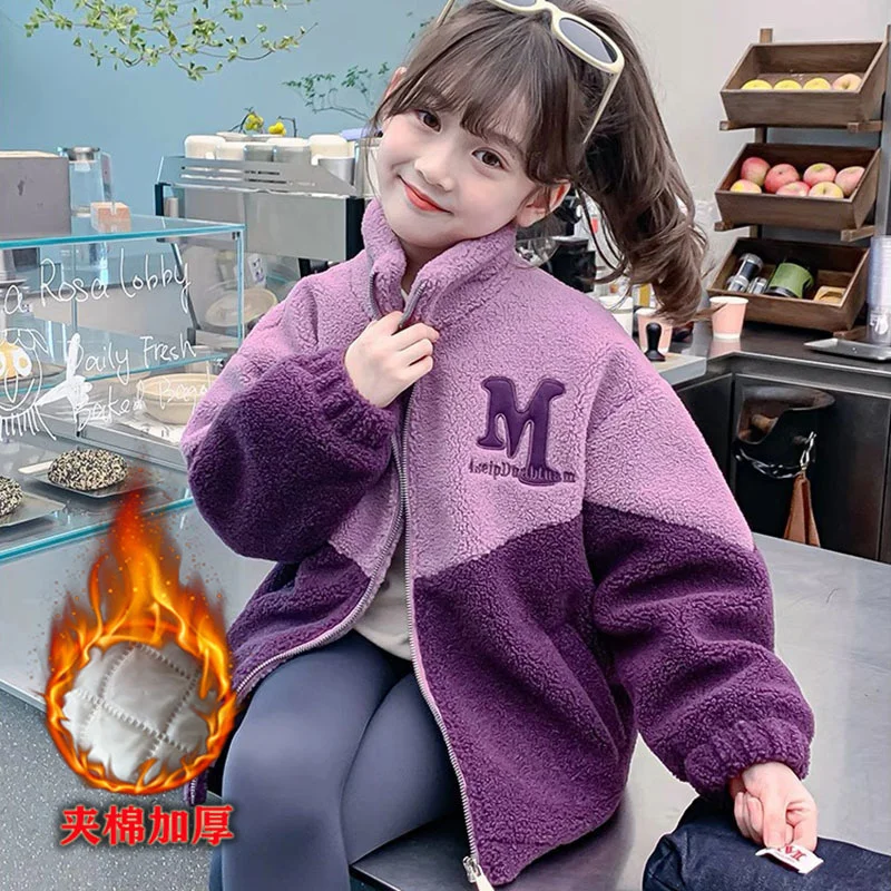 4-14Y الفتيات أفخم السترات 2025 جديد للأطفال سميكة معاطف الاطفال رسالة الشتاء ملابس خارجية المراهقين موضة القطن الملابس الدافئة #1