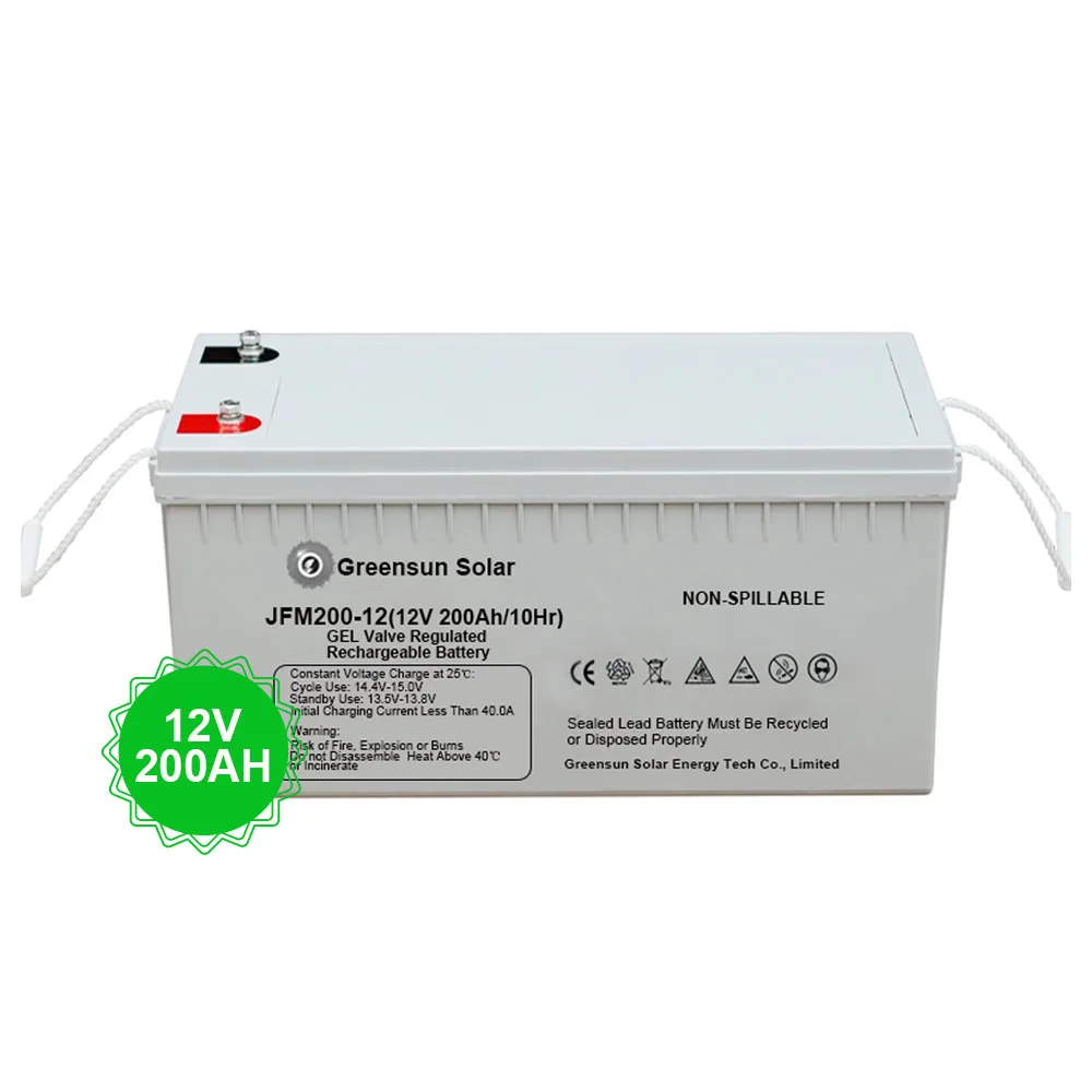 Deep Cycle Rechargeable 12V 24V 48V 200Ah 250Ah Solar Gel Battery For Home UPS Telecom Solar