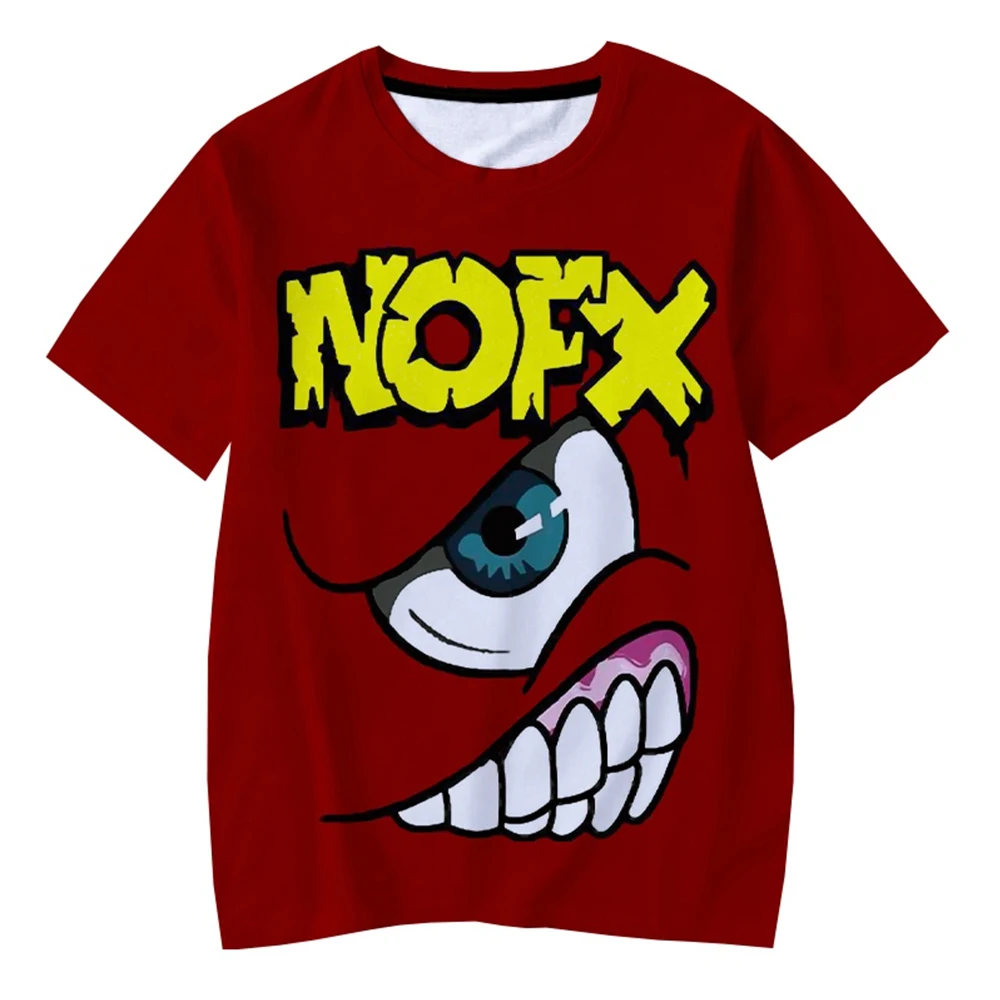 Nofx T-Shirts Punk Rock Band 3D Print Streetwear Men Women Casual Fashion Oversized Short Sleeve T Shirt Kids Tees Tops Clothing