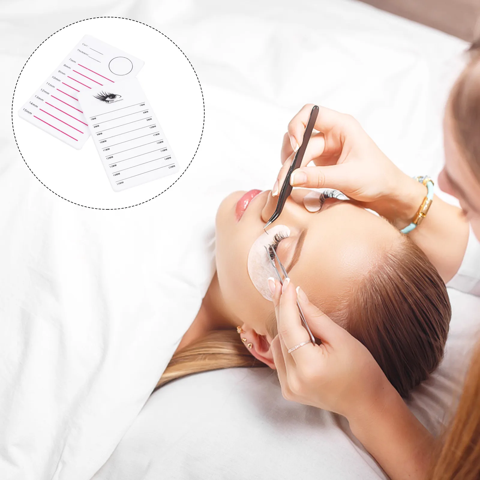 Acrylic Lash Holder Pallet 2 Pack Professional Eyelash Extension Organizer Lightweight Durable Easy Clean