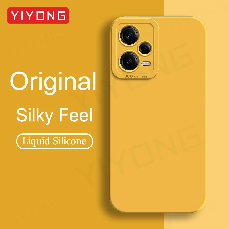 For Redmi Note12 Pro Case YIYONG Silky Soft Liquid Silicone Cover For Xiaomi Redmi Note 12 Turbo 13 Pro Plus Xiomi Phone Cases