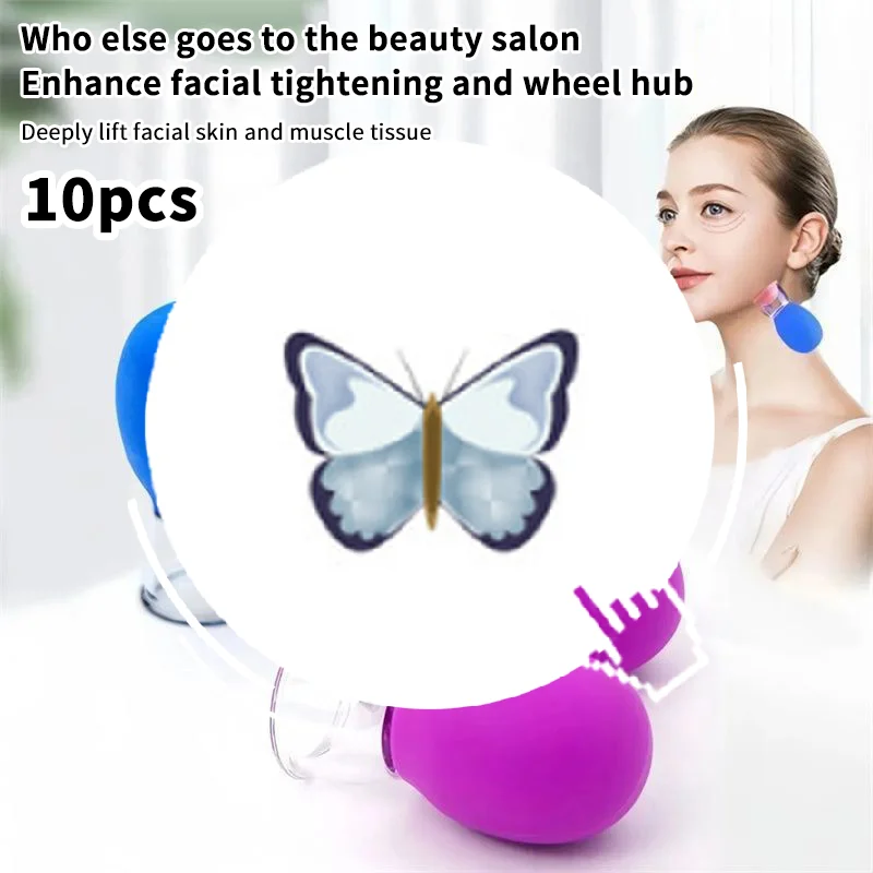 10 قطعة كوب تدليك الحجامة السيليكون للجسم الوجه الرقبة العين مدلك فراغ خزان الجسم العناية بالوجه ، أداة الجمال مكافحة الشيخوخة #1
