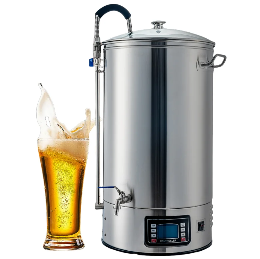 30L Stainless Steel Mini All In One Used In Household Self-brewed Boiled And Saccharified Craft Beer Brewing Machine
