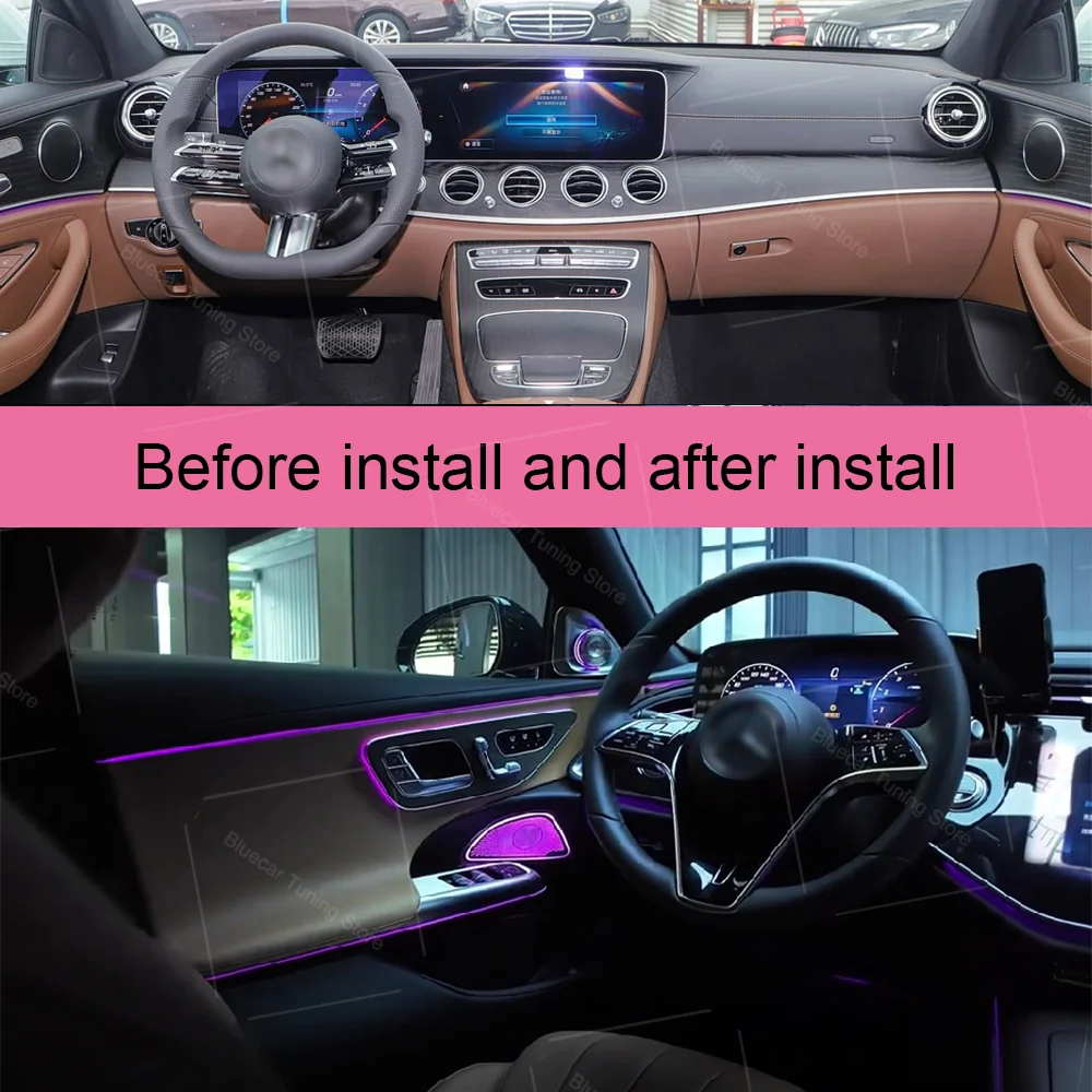 NEW 5D Rotating Tweeter For Benz W214 64 Color Ambient Light Plug & Play Controlled By Original Menu Sync Ambient Light Color
