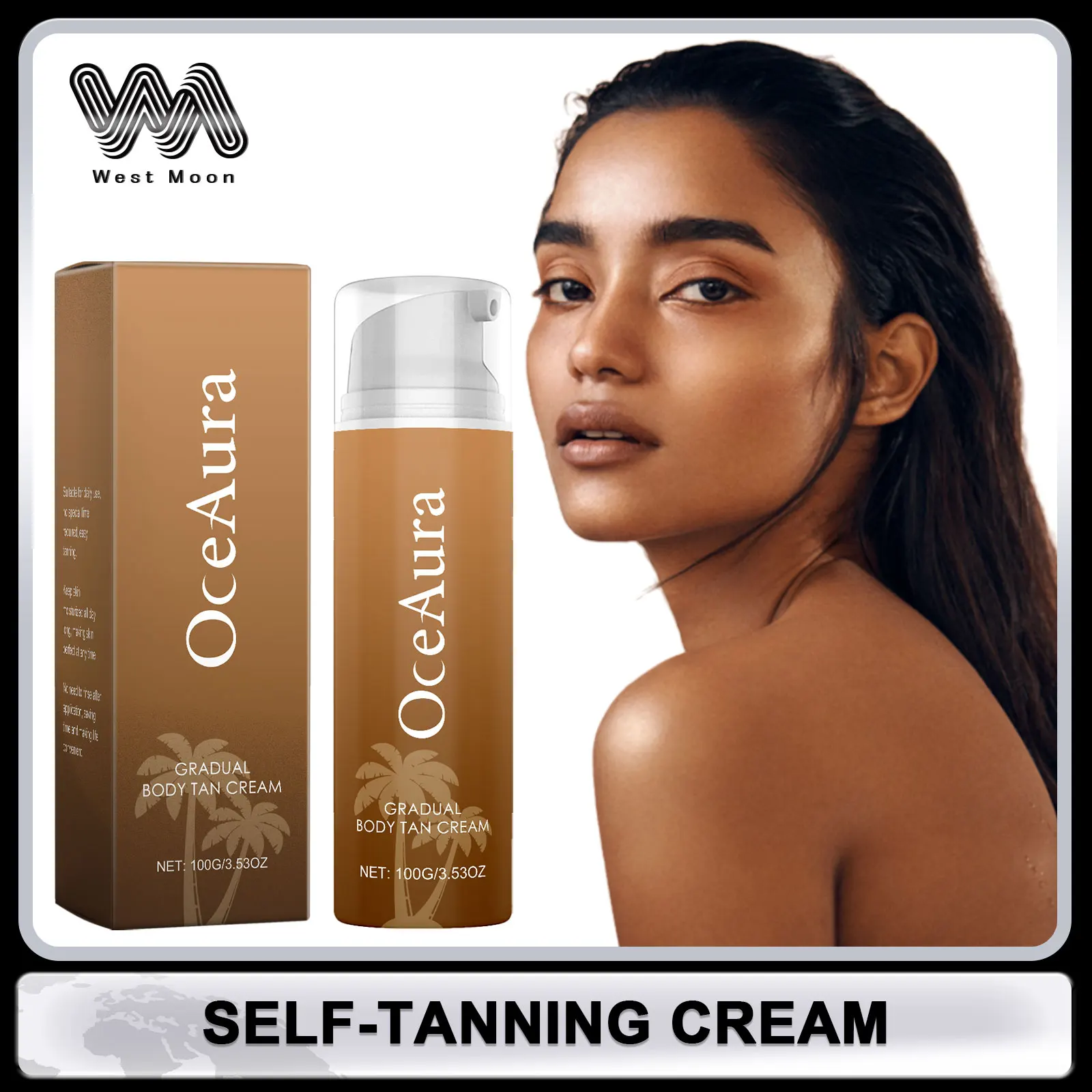 Self Tanning Cream Accelerator Booster for Face Body Sunbed Cream Even Skin Tone Prevent Sunburn Bronzer Sunless Tanning Product