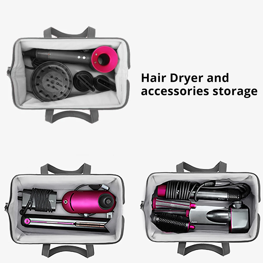 Traveling Bag for Dyson Hair Dryer & Attachments Carrying Case for Shark Hair Dryer and Accessories Soft Lining Durable Hand Bag