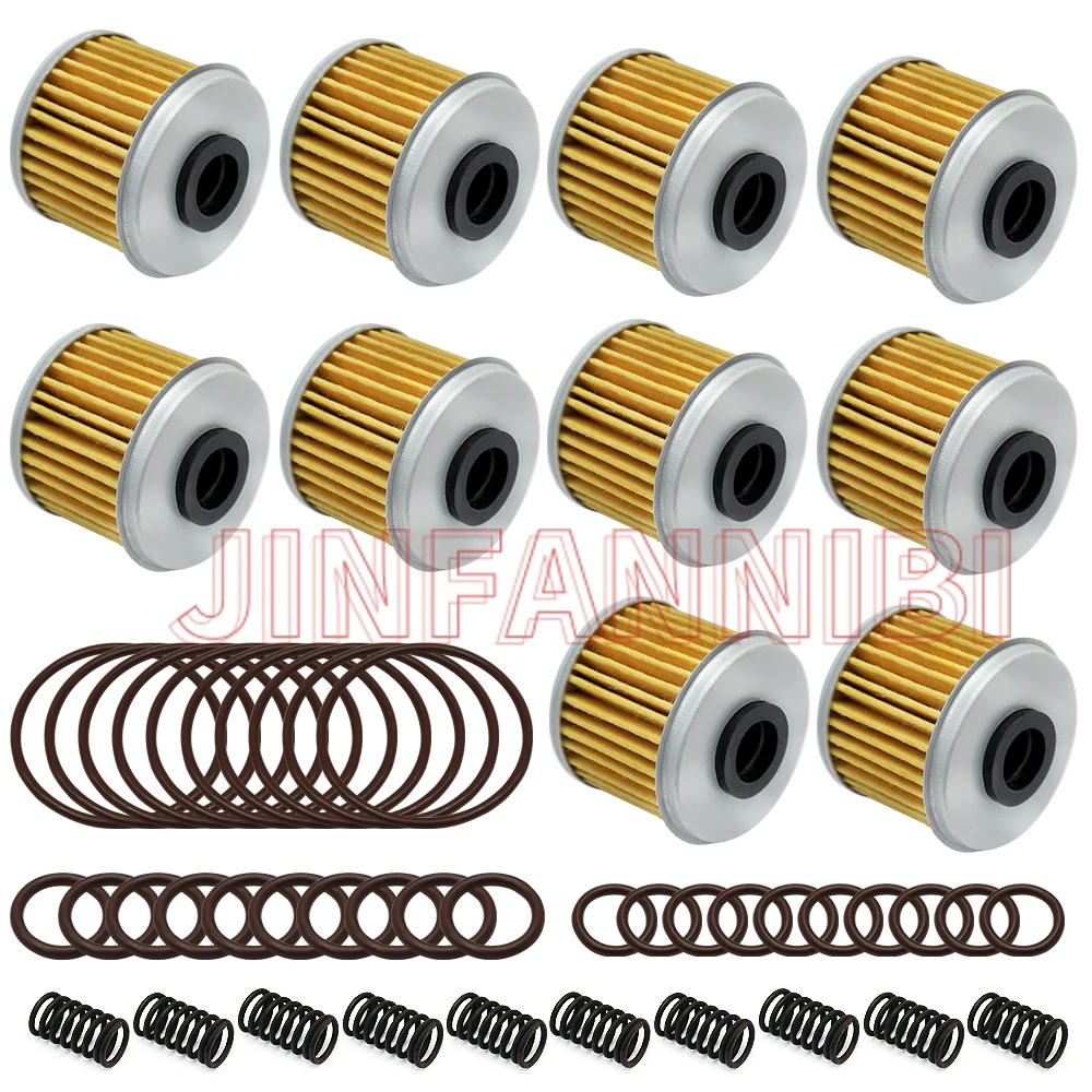 for Honda CRF450R 2002-2016 CRF450X 2005-2017 10 Packs Oil Filter Kit & O-rings