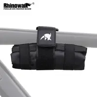 Rhinowalk-Bolsa de herramientas para bicicleta, bolsa para marco de tubo superior delantero, paquete de Burrito, accesorios traseros para ciclismo de montaña y carretera, color negro