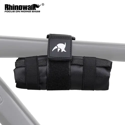 Rhinowalk-Bolsa de herramientas para bicicleta, bolsa para marco de tubo superior delantero, paquete de Burrito, accesorios traseros para ciclismo de montaña y carretera, color negro