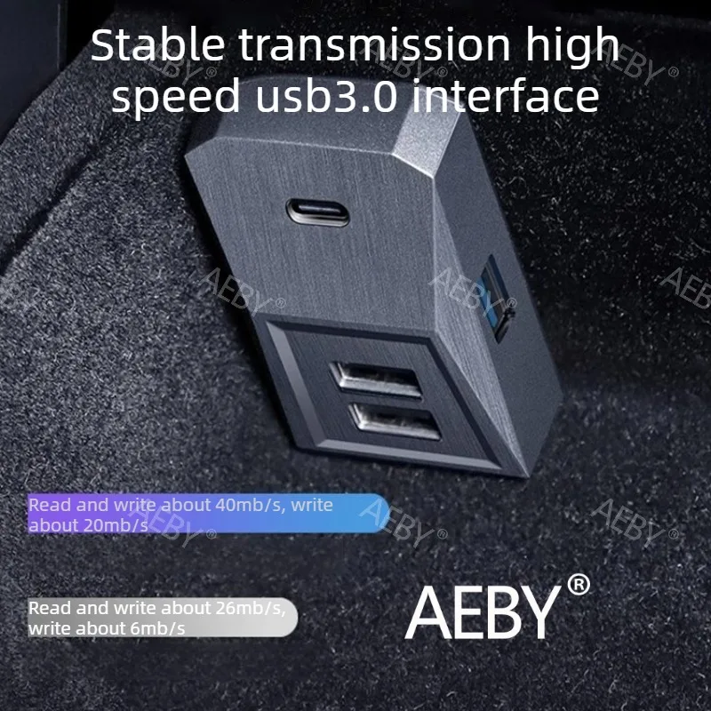 For BYD Seal U DM-i 2025-2026 Car USB-C Hub Adapter,Center Console USB Expander,USB Port Expander Splitter,multiport hub